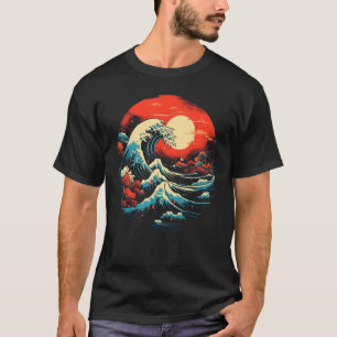 T-shirt Japon Art Ocean Wsunami Kanagawa Japon Gif