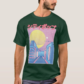 T-shirt Japon City Pop Kawaii 80s Musique Anime Japonaise