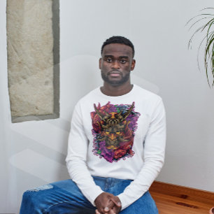 T-shirt Japon Demon Hannya Masque Koi Fusion de poisson