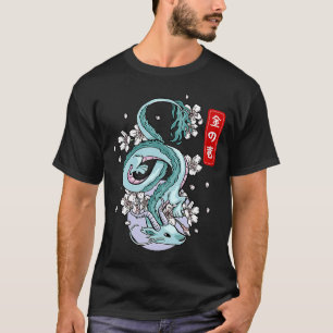 T-shirt Japon Dragon Terre Élémentaire Mythique Aile Re