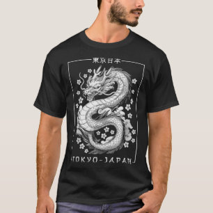 T-shirt Japon Dragon Tokyo Japon 80s Asiatique Mythique An