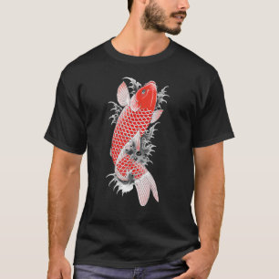 T-shirt Japon Koi Japonais Poisson Fleur de Cerise 87