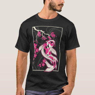 T-shirt Japon Koi Poisson Fleur de Cerisier Japonais Nishi