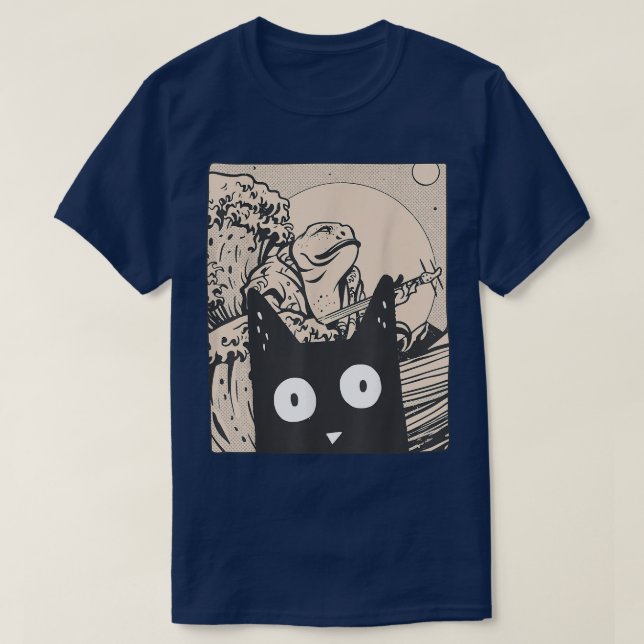 T-shirt Japon Manga Harajuku Otaku Graphisme Artwork Frog  (Design devant)