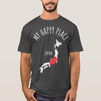 T-shirt Japon Mon endroit heureux vacances Voyage Drapeau 