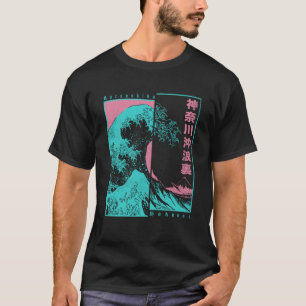 T-shirt Japon Pop esthétique Hokusai Grande vague au large