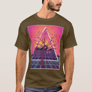 T-shirt Japon Sakura Fleur rose Fleur Vaporwave Cherche