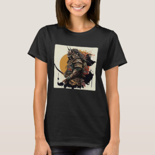 T-shirt Japon Samurai Retro Vintage Sword Warrior Japonais