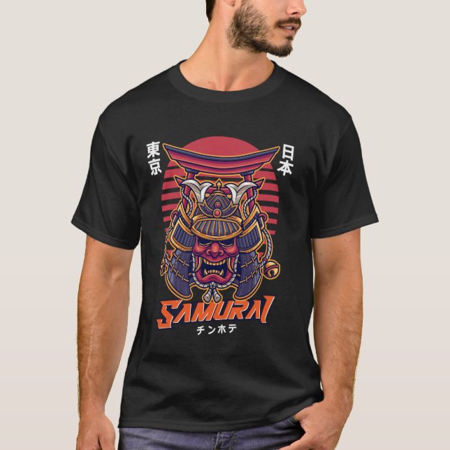 T-shirt Japon Samurai Shogun Torii Shinto Shrine Gate Toky (Devant)