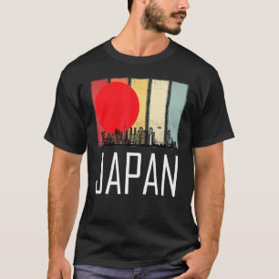 T-shirt Japon Sunrise Rétro Tokyo Skyline Avec Tour Tokyo