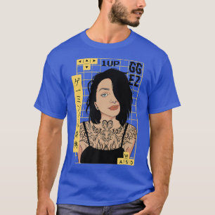 T-shirt Japon Tatouage tatoué Gamer Girl Anime Jeu WASD