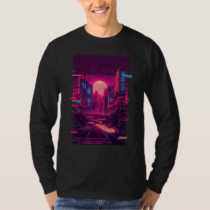 T-shirt Japon Vaporwave Ville Tokyo Urbain Futurisme Aesth