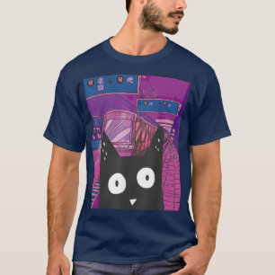 T-shirt Japonais City esthétique Alt mignonne Anime Kitten