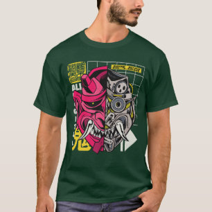 T-shirt Japonais Demon Oni Masque Japonais Vêtements Vapor