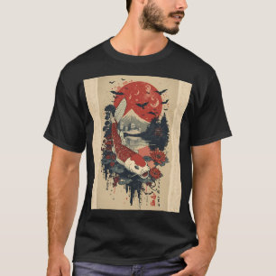 T-shirt Japonais - esthétique de paysage japonais rétro