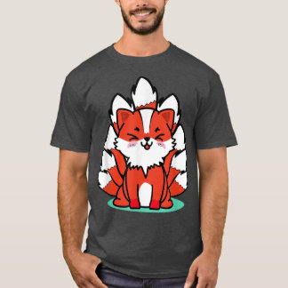 T-shirt Japonais Fa Mignonne Anime Kawaii Kitsune Kami I
