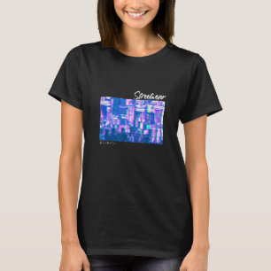 T-shirt Japonais Glitch Cyberpunk Tokyo Streetwear Aesthet