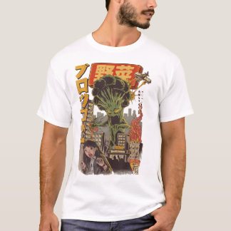 T-shirt Japonais Japon Kaiju légume broccoli