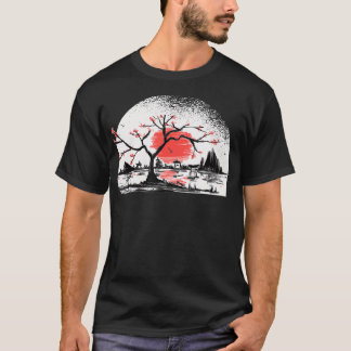 T-shirt japonais jardin torii japonais samouraï japonais