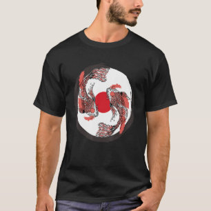 T-shirt Japonais Koi Carp Japon Drapeau et Yin Yang Inspir