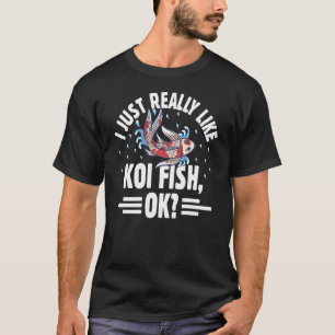 T-shirt Japonais Koi Fish Love Koi Food Koi Fish Love Koi