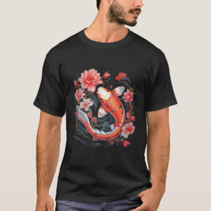 T-shirt Japonais Koi Fish Nishikigoi Fish Blackboard
