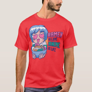T-shirt Japonais Manga Ramen College Life Funny 430
