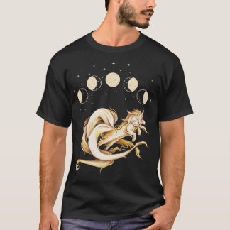 T-shirt Japonais Neuf Tails Fox Kitsune Moon Phases Folklo