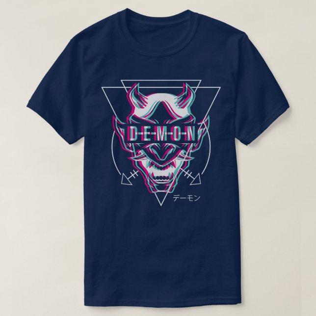 T-shirt Japonais Oni Masque Demon Ogre - esthétique Japon  (Design devant)