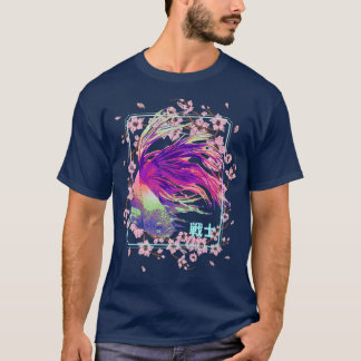T-shirt Japonais Poisson Fleur de cerisier Sakura Arbre Ja