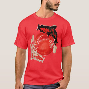 T-shirt Japonais Rétro Samurai Koi Poisson Art Vintage (2)