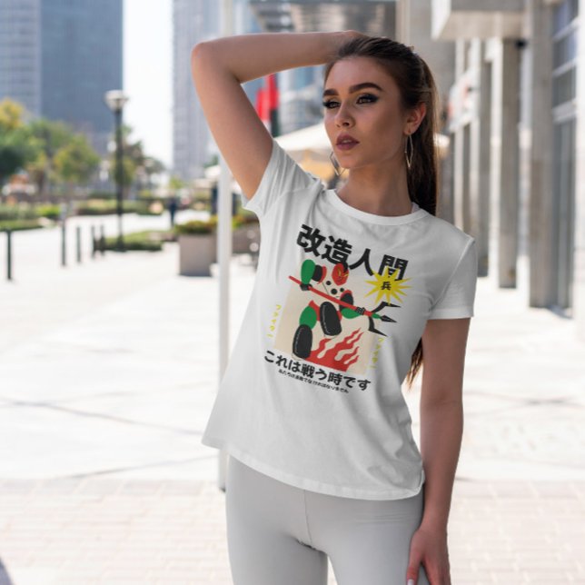 T-shirt Japonais Robot Warrior Flat (Créateur téléchargé)