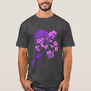 T-shirt Japonais Sakura Cherry Blossoms Vaporwave Synthwav