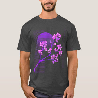 T-shirt Japonais Sakura Cherry Blossoms Vaporwave Synthwav