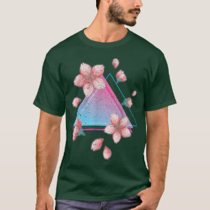 T-shirt Japonais Sakura Fleur Retro Art Vaporwave Cherche