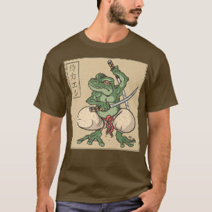 T-shirt Japonais Samurai Bushido Frog Cottagecore Vêtement