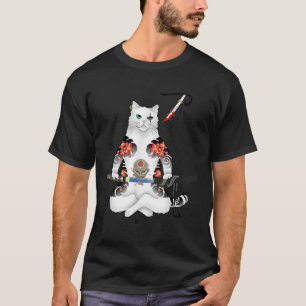 T-shirt Japonais Samurai Chat Katana Ninja Yakuza Tattoo