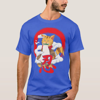 T-shirt Japonais Samurai Chat pour tous les Amoureux de le