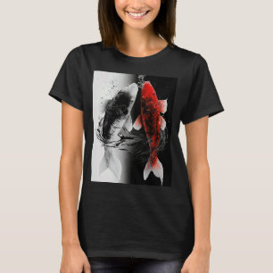 T-shirt Japonais Samurai esthétique Koi Poisson