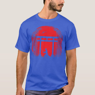 T-shirt Japonais Samurai Fighter Silhouette Guerrier Japon