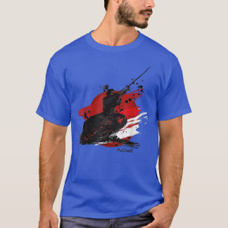 T-shirt Japonais Samurai Guerrier Katana attaque