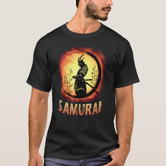 T-shirt Japonais Samurai Katana Ancien Oni Ronin Asiatique (Devant)