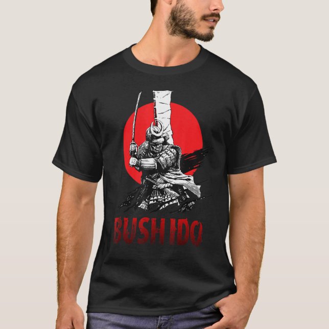 T-shirt Japonais Samurai Katana Ancien Oni Ronin Asiatique (Devant)