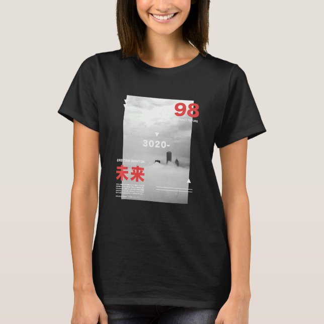 T-shirt Japonais Street Cyberpunk Tokyo Streetwear Aesthet (Devant)