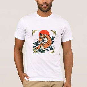 T-shirt japonais Tiger Ukiyo-e Samurai Art
