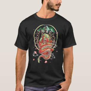 T-shirt Japonais Tokyo Dragon Asiatique Vintage Rétro Japo