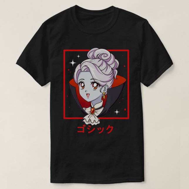 T-shirt Japonaise Anime Girl Punk Evil Manga Pastel Menher (Design devant)