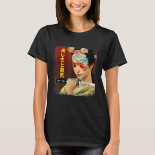 T-shirt Japonaise Geisha Girl Wakizashi épée Japon Bushido