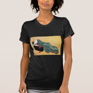 T-shirt Japonaise Geisha Woman, Hokusai, Ukiyo-e