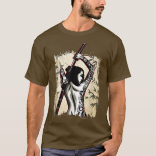 T-shirt Japonaise Samurai fille épée Japon tatoué Femme